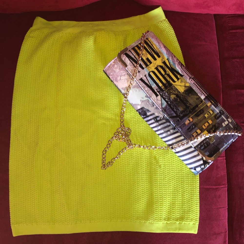“Flashing Lights “Neon Green skirt